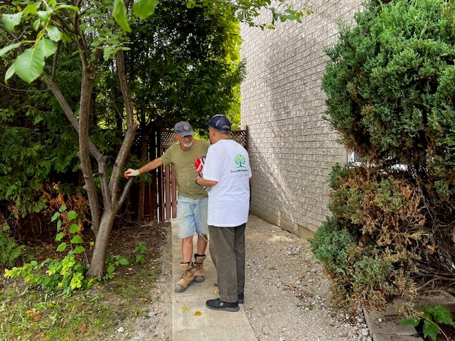 Connecting with a Vaughan resident at their door in Ward 4