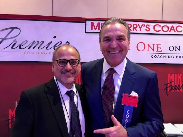 Deven with Mike Ferry at a Premier Coaching Program event