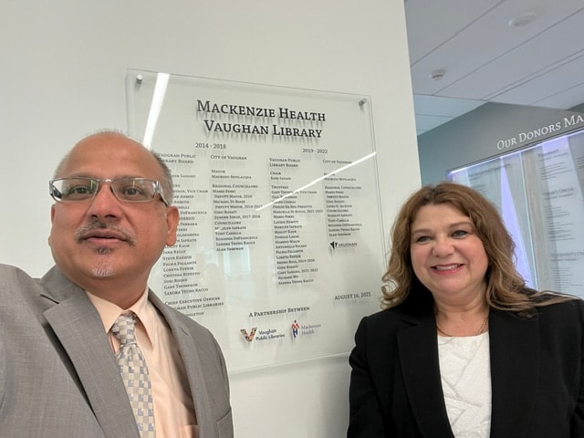 Mackenzie Health Vaughan Library — with library board colleagues